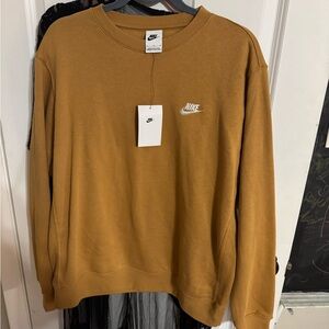Nike Men's Tan Crewneck Sweater